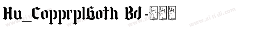 Hu_CopprplGoth Bd字体转换